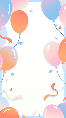 디자인 기념일 선 컬러 백그라운드 일러스트 프레임 이벤트 장식 파티 축제 기쁨 축하 생일 즐거움 파티용품 꽃가루 풍선 파스텔 조화 테마 국내일러스트 AI파일 감정 컨셉 학용품 가루 이벤트용품 파일형식 벡터