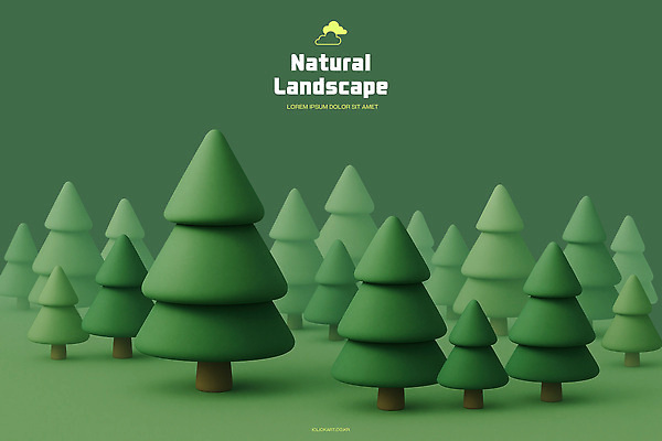 모양 PSD 나무 편집이미지 디자인 자연 풍경 그래픽 초록색 환경 고요 공간 조화 뷰티풀 수목 편집3D 식물 컬러 3D 생태계 파일형식