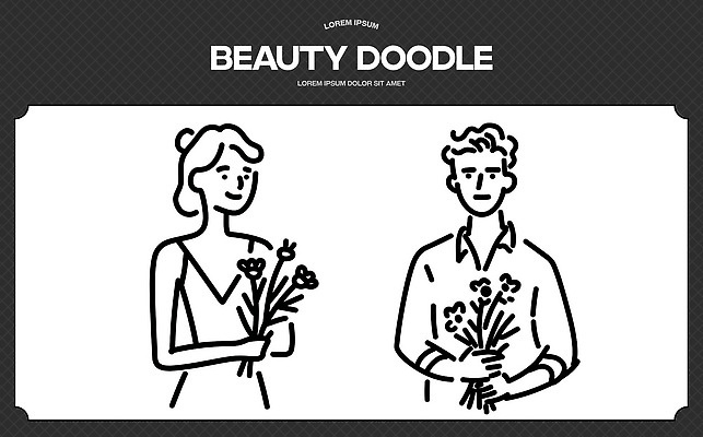 식물 디자인 여자 기념일 남자 꽃 꽃다발 백그라운드 라인일러스트 일러스트 자연 선물 사랑 사람 취미 뷰티 축하 낙서 그림 초상화 뷰티풀 프로필 스타일 국내일러스트 AI파일 감정 컨셉 이벤트 생태계 파일형식 벡터