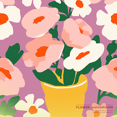 식물 꽃잎 꽃 감정 화분 예술 컬러 백그라운드 일러스트 자연 장식 여름 노란색 보라색 공백 뜨거움 공예 그림 화사함 조화 뷰티풀 국내일러스트 AI파일 계절 컨셉 취미 생태계 파일형식 벡터