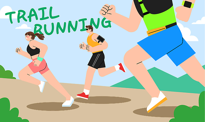 스포츠 운동화 러닝셔츠 일러스트 모션 자연 산 건강 아웃도어 여러명 여름 운동복 달리기 운동 헬스 활발 자유 즐거움 산길 러닝 국내일러스트 AI파일 옷 계절 감정 길 다수 신발 컨셉 셔츠 사람 생태계 파일형식 벡터