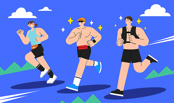 공원 감정 스포츠 러닝셔츠 일러스트 모션 자연 바람 건강 풍경 여러명 여름 운동복 달리기 운동 맑음 헬스 습기 에너지 즐거움 러닝 국내일러스트 AI파일 자연요소 옷 계절 공공시설 다수 셔츠 날씨 사람 생태계 파일형식 벡터