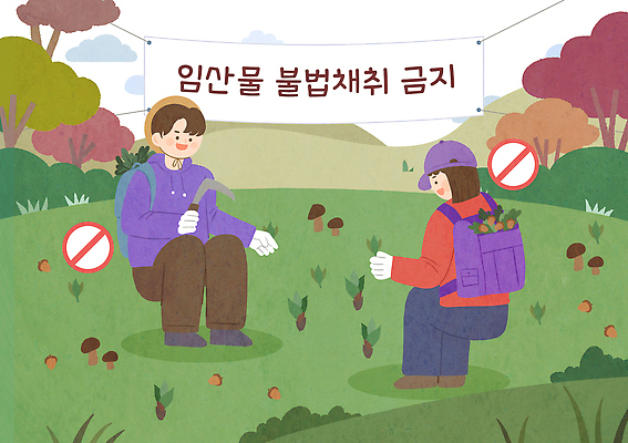 PSD 일러스트 모션 자연 대화 경고 안전 여러명 라이프 환경 금지 표지판 보호 숲 수집 즐거움 생태계 지역 불법 출입금지 탐방 국내일러스트 임산물 감정 다수 컨셉 알림판 말하기 사람 생활 범죄 파일형식