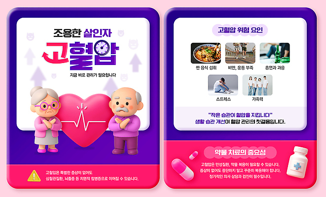 PSD 템플릿 노년 가족 건강 관리 치료 운동 정보 심장 질병 위험 예방 식단 고혈압 혈압 이미지템플릿 컨셉 의학 관계 성인 장기_의학 파일형식