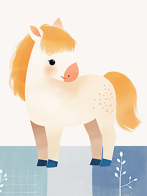 JPG 동물 디자인 감정 어린이 예술 패턴 일러스트 자연 수채화 컴퓨터그래픽 장식 평화 귀여움 말_게임 그림 갈기 조랑말 상상력 색감 국내일러스트 AI일러스트 AI콘텐츠 컨셉 무늬 사람 그래픽 말_동물 생태계 파일형식