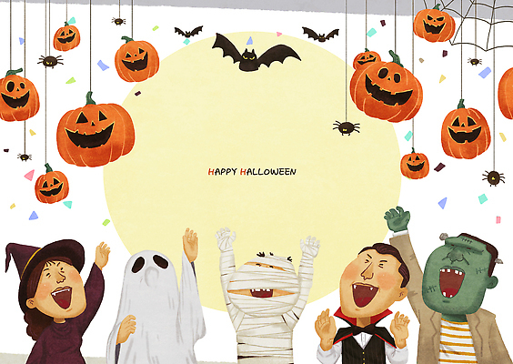 감정 컨셉 채소 사람 이벤트 몬스터 파일형식 할로윈 호박 장식 축제 즐거움 기념일 유령 마녀 프랑켄슈타인 분위기 파티 축하 기쁨 오브젝트 어린이 국내일러스트 PSD 일러스트