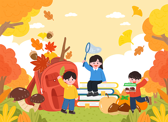 식물 계절 감정 잎 가방 과일 관계 버섯 견과류 생태계 파일형식 탐험 자연 단풍 배낭 책 송이버섯 사과 도토리 즐거움 모션 수집 놀이 가족 친구 환경 국내일러스트 PSD 일러스트 가을