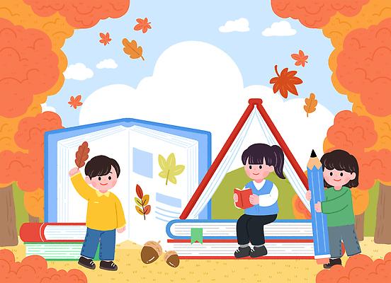 식물 계절 공공시설 교육 감정 잎 모션 놀이 사람 책 생태계 파일형식 놀기 단풍 나무 독서 학습 놀이터 자연 어린이 창의력 참여 즐거움 환경 공원 상상력 그림책 국내일러스트 PSD 일러스트 가을