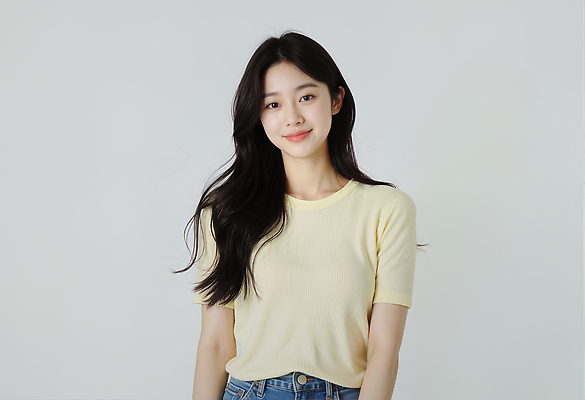 JPG 편집이미지 여자 패션 포즈 상의 미소 일상 청춘 노란색 촬영 뷰티풀 의료성형뷰티 스타일 편집실사 AI인물포토 AI콘텐츠 옷 컬러 컨셉 표정 사람 라이프 CG 파일형식 AI포토