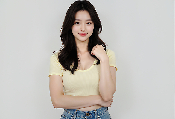 JPG 모델 편집이미지 여자 패션 포즈 미소 여름 청춘 촬영 매력적 청바지 키_신체 의료성형뷰티 스타일 편집실사 AI인물포토 AI콘텐츠 계절 컨셉 신체 바지 표정 사람 CG 파일형식 AI포토