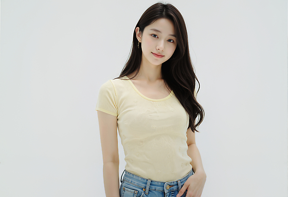JPG 편집이미지 헤어스타일 패션 포즈 티셔츠 실내 미소 화장 카메라 촬영 청바지 사진관 의료성형뷰티 스타일 편집실사 AI인물포토 AI콘텐츠 셔츠 바지 표정 내부 전자제품 뷰티 CG 파일형식 AI포토