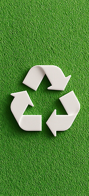 JPG 편집이미지 기호 디자인 상징 초록색 환경 재활용 흰색 플라스틱 친환경 순환 자원 분리배출 화학물질 이미지편집 AI컴퓨터그래픽 AI콘텐츠 문자 컬러 모션 재질 화학 파일형식