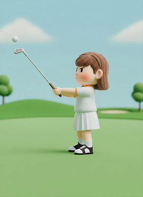 JPG 나무 편집이미지 캐릭터 어린이 스포츠 골프 공 모션 하늘 소녀 경기 잔디 취미 야외 여름 운동 골프채 스윙 연습 편집3D AI컴퓨터그래픽 AI콘텐츠 식물 계절 여자 포즈 골프용품 건강 사람 3D 구기 파일형식