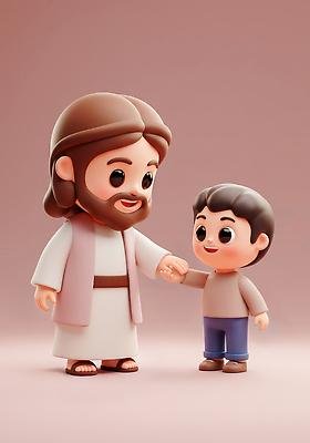 JPG 편집이미지 캐릭터 감정 어린이 가족 놀이 따뜻함 사랑 장난감 믿음 손잡기 우정 예수 주말 편집3D AI컴퓨터그래픽 AI콘텐츠 관계 모션 사람 친구 3D 신_종교 파일형식