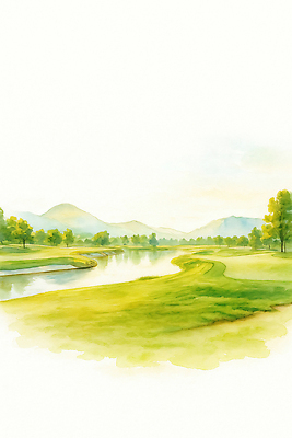 JPG 나무 호수 스포츠 일러스트 골프장 자연 하늘 아침 산 풍경 잔디 취미 야외 초록색 물 햇빛 크리스마스트리 평화 뷰티풀 국내일러스트 AI일러스트 AI콘텐츠 주간 자연요소 식물 컬러 컨셉 크리스마스 골프 스포츠시설 태양 생태계 파일형식