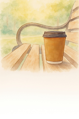 JPG 나무 공원 여유 커피 음료 벤치 일러스트 자연 휴식 따뜻함 풍경 잔디 일상 햇빛 소풍 평화 산책 카페 커피잔 오후 차분 국내일러스트 AI일러스트 AI콘텐츠 식물 공공시설 감정 컨셉 의자 잔 라이프 태양 야외활동 상점 생태계 파일형식