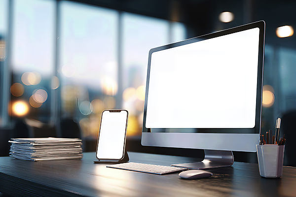 JPG 편집이미지 창문 조명 기술 스마트폰 컴퓨터 사무실 디지털 도시 편안함 집중 책상 모던 정리 편집실사 AI컴퓨터그래픽 AI콘텐츠 가구 컨셉 비즈니스 전자제품 핸드폰 스마트기기 감각 CG 파일형식