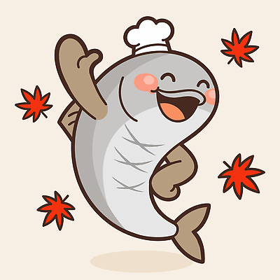 동물 캐릭터 행복 음식 컬러 낙엽 일러스트 표정 어류 요리 웃음 요리사 춤 즐거움 그림 전어 일러캐릭터 AI파일 직업 감정 잎 문화예술 수중동물 파일형식 벡터