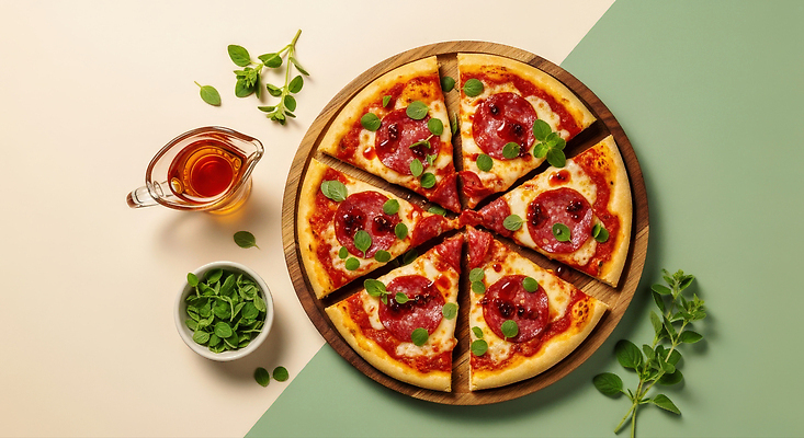 JPG 편집이미지 음식 가족 피자 육류 요리 친구 소스 맛 저녁 허브 토핑 나무접시 간편조리식품 편집실사 AI포토 AI콘텐츠 식물 접시 컨셉 식재료 관계 패스트푸드 서양음식 양념 야간 CG 파일형식