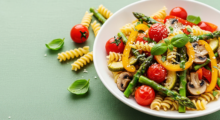 JPG 편집이미지 그릇 채소 재료 방울토마토 피망 파스타 요리 초록색 여름 샐러드 신선 맛 아스파라거스 건강식 편집실사 AI포토 AI콘텐츠 식기 계절 음식 컬러 컨셉 토마토 서양음식 CG 파일형식