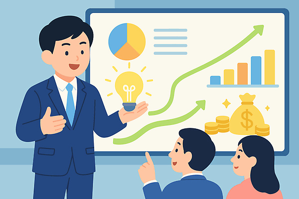 여자 남자 일러스트 비즈니스 통계 성공 회의 그래프 협력 아이디어 직장 실험 자료 정보 성장 발표 군중 프레젠테이션 전략 소통 국내일러스트 AI파일 컨셉 회사 사람 파일형식 벡터