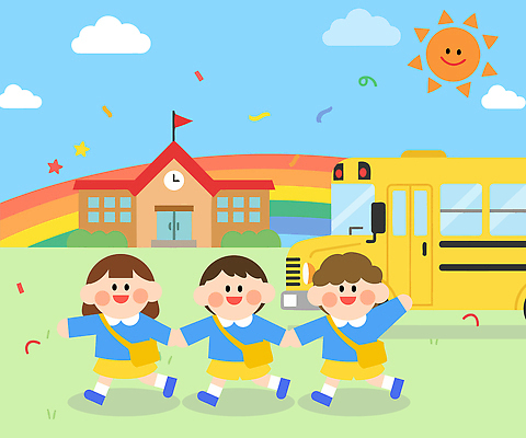 행복 어린이 백그라운드 무지개 일러스트 학교 모션 버스 함께함 웃음 풍경 친구 태양 걷기 쌍둥이 즐거움 놀기 오후 동심 국내일러스트 AI파일 자연요소 교육 감정 육상교통 컨셉 가족 관계 대중교통 표정 사람 파일형식 벡터