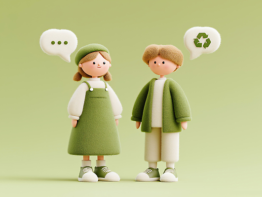 JPG 편집이미지 캐릭터 디자인 어린이 자연 3D캐릭터 대화 사람 환경 재활용 친환경 감성 의견 편집3D AI컴퓨터그래픽 AI콘텐츠 컨셉 말하기 3D 생태계 파일형식