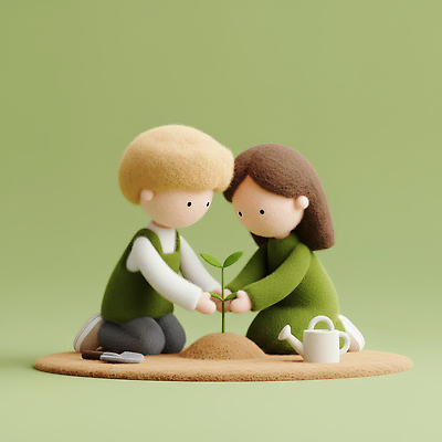 JPG 식물 편집이미지 손 어린이 모션 자연 협력 3D캐릭터 초록색 환경 정원 성장 보호 즐거움 물주기 돌봄 심기 편집3D AI컴퓨터그래픽 AI콘텐츠 캐릭터 감정 컬러 컨셉 사람 신체부위 3D 생태계 파일형식