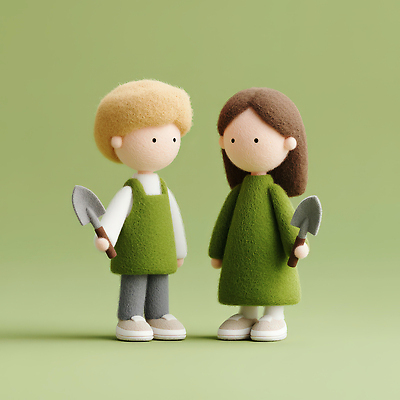 JPG 식물 편집이미지 캐릭터 어린이 인형 컬러 재료 자연 놀이 3D캐릭터 친구 장난감 귀여움 정원 삽 오브젝트 창의력 편집3D AI컴퓨터그래픽 AI콘텐츠 컨셉 관계 사람 3D 생태계 파일형식