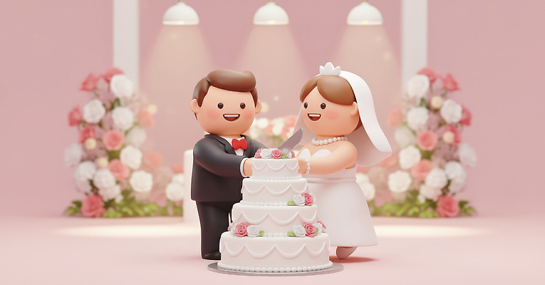 JPG 편집이미지 커플 꽃 행복 부케 신랑 결혼식 3D캐릭터 사랑 장식 파티 케이크 축하 자르기 순간 피로연 편집3D AI컴퓨터그래픽 AI콘텐츠 식물 캐릭터 감정 꽃다발 결혼 컨셉 관계 모션 디저트 이벤트 3D 파일형식