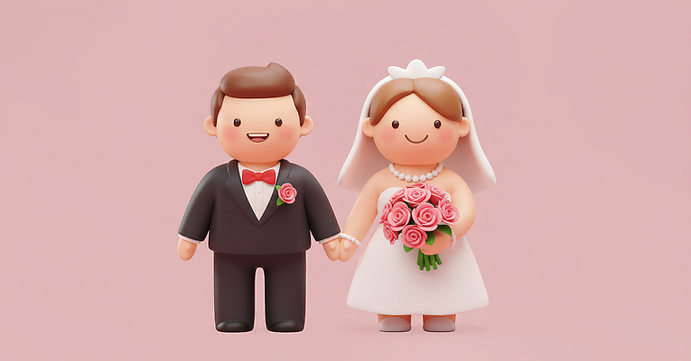 JPG 편집이미지 기념일 행복 분홍색 꽃다발 신랑 결혼 결혼식 3D캐릭터 사랑 장식 모형 케이크 손잡기 축하 반지 편집3D AI컴퓨터그래픽 AI콘텐츠 캐릭터 꽃 감정 컬러 컨셉 장신구 모션 디저트 이벤트 3D 파일형식