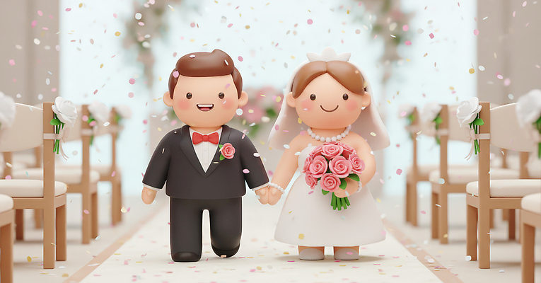 JPG 편집이미지 꽃잎 행복 신랑 가족 결혼식 3D캐릭터 사랑 웃음 장식 친구 손잡기 기쁨 축복 오브젝트 장면 편집3D AI컴퓨터그래픽 AI콘텐츠 캐릭터 꽃 감정 결혼 컨셉 관계 모션 표정 3D 파일형식