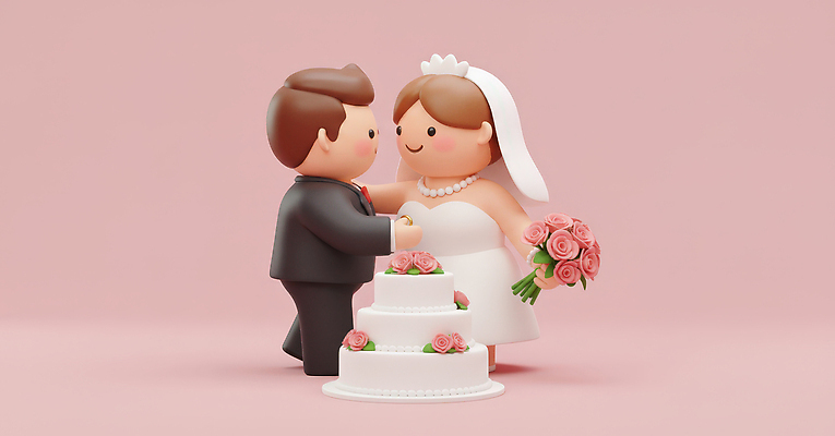 JPG 편집이미지 커플 꽃 행복 포즈 신랑 결혼 결혼식 3D캐릭터 사랑 파티 케이크 무대 축하 순간 편집3D AI컴퓨터그래픽 AI콘텐츠 식물 캐릭터 감정 컨셉 관계 디저트 이벤트 3D 파일형식