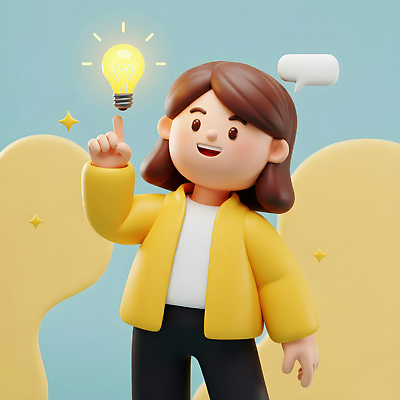 JPG 편집이미지 디자인 행복 감정 컬러 백그라운드 전구 손가락 모션 조명 아이디어 3D캐릭터 미소 사람 표현 장면 창의력 편집3D AI컴퓨터그래픽 AI콘텐츠 캐릭터 손 컨셉 표정 3D 파일형식