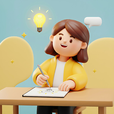 JPG 편집이미지 행복 아시아 전구 교실 모션 상상 아이디어 3D캐릭터 소녀 취미 여름 노란색 즐거움 그림 창의성 편집3D AI컴퓨터그래픽 AI콘텐츠 캐릭터 계절 여자 교육 감정 나라 어린이 컬러 컨셉 학교 3D 파일형식