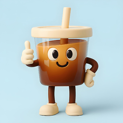 JPG 편집이미지 캐릭터 디자인 음료 컬러 손가락 3D캐릭터 미소 컵 귀여움 엄지손가락 표현 즐거움 아이스아메리카노 편집3D AI컴퓨터그래픽 AI콘텐츠 식기 손 감정 컨셉 표정 3D 아메리카노 아이스커피 파일형식