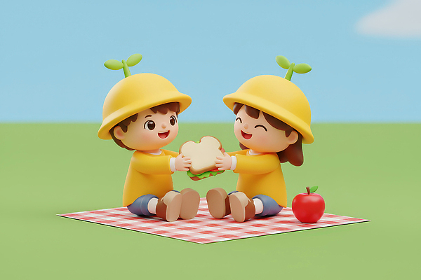 JPG 편집이미지 행복 어린이 음식 자연 놀이 3D캐릭터 따뜻함 샌드위치 웃음 초원 친구 소풍 유치원생 즐거움 나누기 편집3D AI컴퓨터그래픽 AI콘텐츠 캐릭터 감정 관계 표정 사람 야외활동 3D 생태계 파일형식