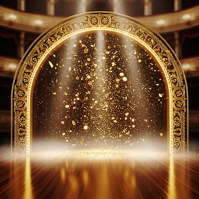 JPG 편집이미지 디자인 문화 예술 백그라운드 조명 장식 공연 무대 화려 분위기 구조물 아치 창작 이미지편집 AI컴퓨터그래픽 AI콘텐츠 건축 컨셉 이벤트 파일형식