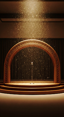 JPG 편집이미지 예술 음악 조명 빛 소리 공연 무대 분위기 중앙 편안함 마이크 그림 장면 감동 환상 이미지편집 AI컴퓨터그래픽 AI콘텐츠 감정 음향기기 컨셉 문화예술 이벤트 감각 파일형식