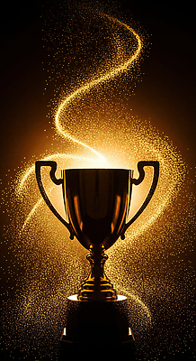 JPG 편집이미지 디자인 상징 백그라운드 성공 빛 금색 우승 화려 입자 트로피 장면 대회 궤적 영예 이미지편집 AI컴퓨터그래픽 AI콘텐츠 컬러 컨셉 최고 상_우승 파일형식