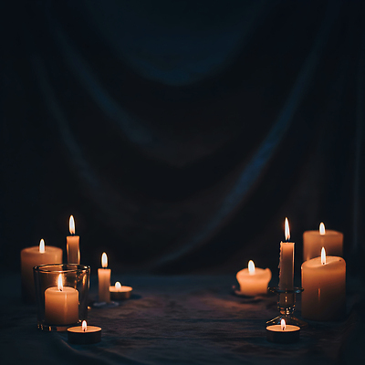 JPG 편집이미지 웰빙 촛불 휴식 조명 따뜻함 장식 빛 평화 고요 분위기 저녁 추모 차분 편집실사 AI포토 AI콘텐츠 컨셉 초 야간 CG 파일형식