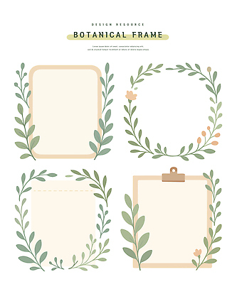 식물 디자인 꽃 컬러 백그라운드 잎 일러스트 도안 자연 프레임 미술 그래픽 장식 디지털 부드러움 창작 벡터 국내일러스트 AI파일 문화예술 감각 생태계 파일형식