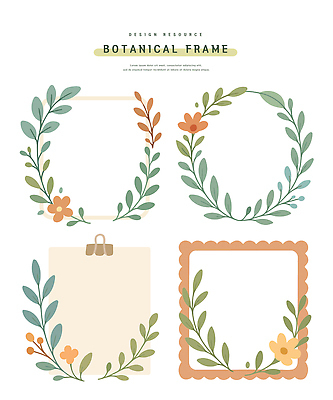 식물 디자인 꽃 예술 백그라운드 패턴 일러스트 자연 수채화 프레임 그래픽 장식 인테리어 문서 자원 핸드메이드 스타일 국내일러스트 AI파일 무늬 생태계 파일형식 벡터