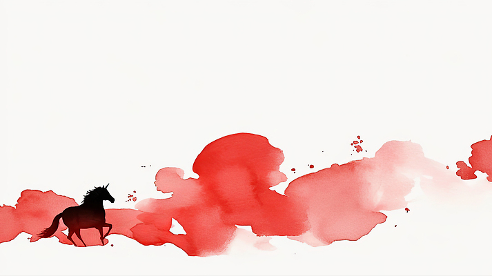 JPG 동물 감정 실루엣 예술 백그라운드 일러스트 모션 자연 미술 풍경 빨간색 걷기 검은색 물감 표현 말_게임 우아함 그림 조화 상상력 창작 국내일러스트 붉은말 AI일러스트 AI콘텐츠 컬러 컨셉 문화예술 촬영기법 미술도구 말_동물 생태계 파일형식