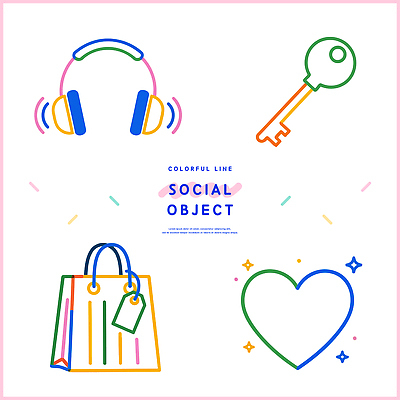 아이콘 디자인 예술 선 컬러 가방 커뮤니케이션 열쇠 그래픽 쇼핑 유행 헤드폰 하트 오브젝트 모던 소셜 미니멀 2D아이콘 AI파일 모양 잡화 음향기기 파일형식 벡터