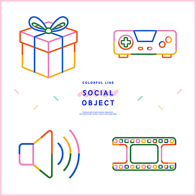 아이콘 디자인 문화 어린이 컬러 모션 놀이 기술 선물 상자 스피커 소리 게임기 필름 영화 즐거움 오브젝트 창의성 기획사 2D아이콘 AI파일 감정 음향기기 회사 문화예술 사람 파일형식 벡터