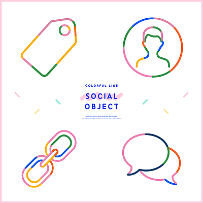 아이콘 디자인 말풍선 대화 사람 컬러풀 꼬리표 디지털 표현 접속 모던 그림 생동감 소셜 창의성 스타일 2D아이콘 AI파일 컬러 말하기 라벨 파일형식 벡터