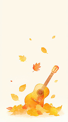 JPG 감정 여유 예술 악기 음악 단풍 낙엽 일러스트 상상 자연 풍경 소리 감상 금색 가을 기타 분위기 영상 조화 뷰티풀 차분 국내일러스트 AI일러스트 AI콘텐츠 계절 컬러 컨셉 잎 현악기 문화예술 생태계 파일형식