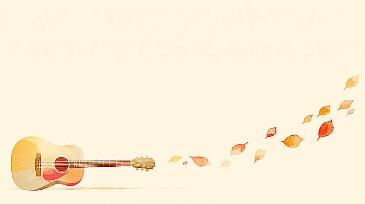 JPG 여유 예술 악기 음악 컬러 백그라운드 단풍 낙엽 일러스트 자연 바람 따뜻함 풍경 고요 가을 기타 감성 사색 조화 멜로디 국내일러스트 AI일러스트 AI콘텐츠 자연요소 계절 감정 컨셉 잎 생각 현악기 날씨 문화예술 생태계 파일형식