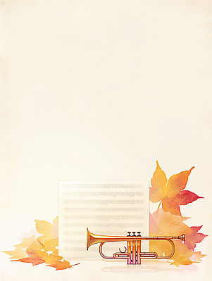 JPG 여유 예술 악기 음악 컬러 백그라운드 단풍 잎 연주 일러스트 노래 자연 풍경 소리 금색 가을 악보 트럼펫 감성 조화 멜로디 국내일러스트 AI일러스트 AI콘텐츠 식물 계절 감정 컨셉 문화예술 금관악기 생태계 파일형식
